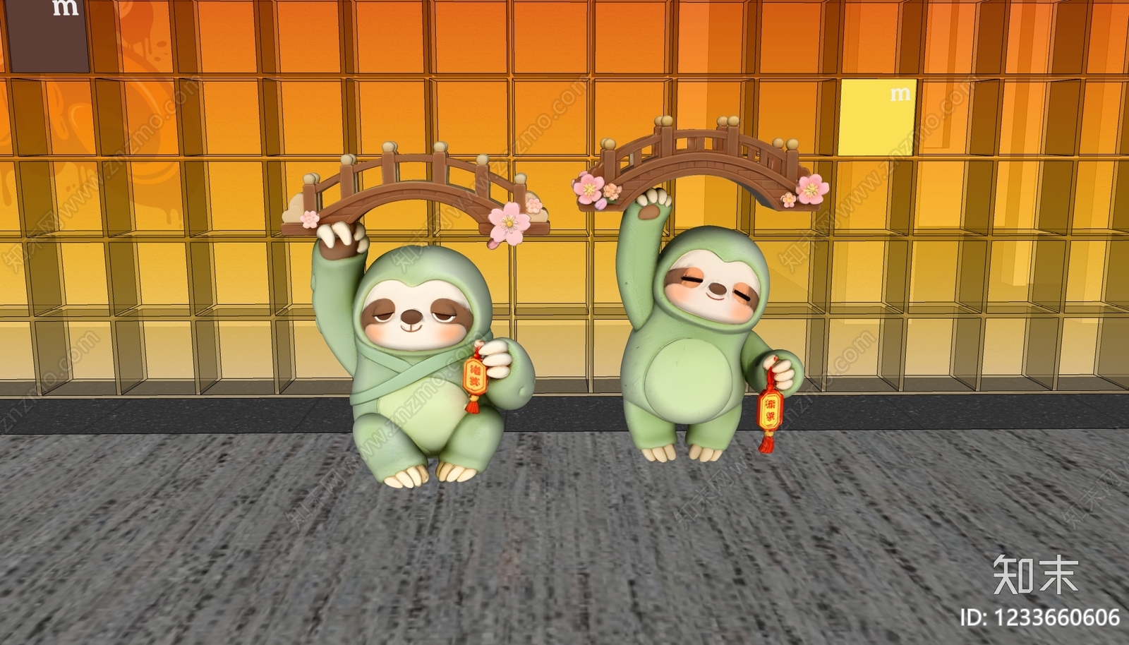 新中式IP形象SU模型下载【ID:1233660606】