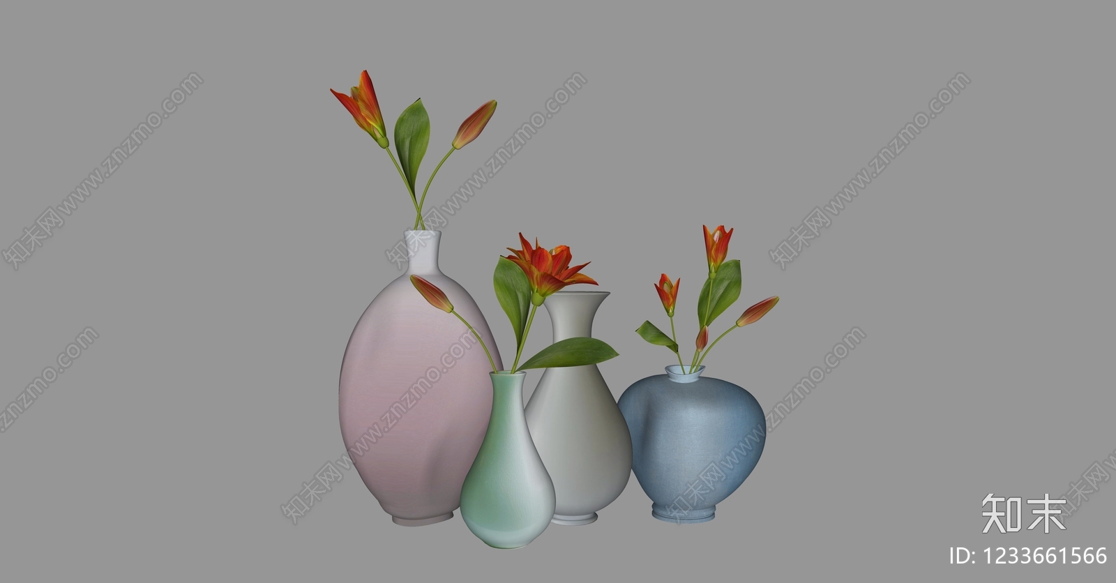 现代简约花瓶SU模型下载【ID:1233661566】
