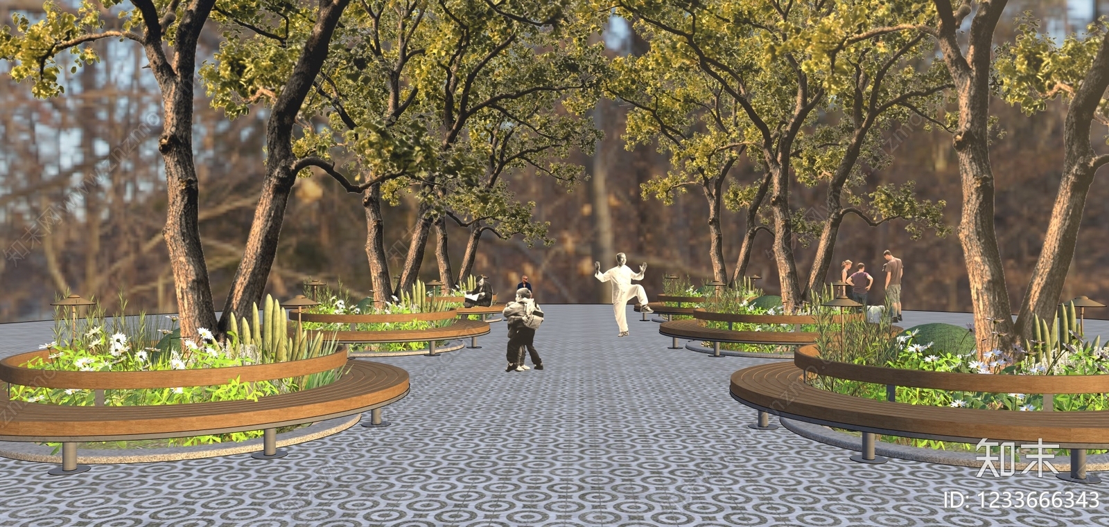 现代主义景观座椅SU模型下载【ID:1233666343】