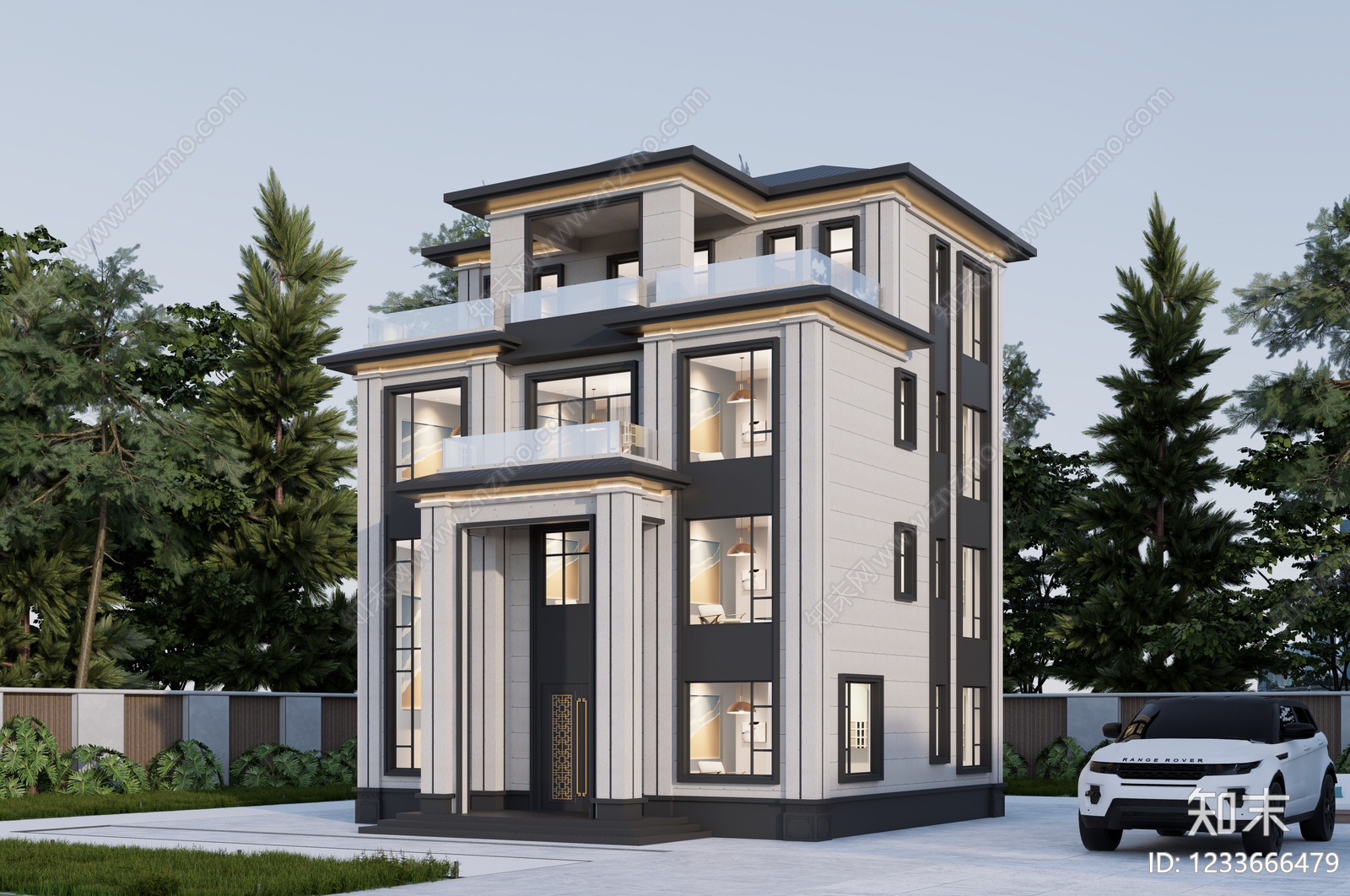 新中式住宅楼建筑CAD图纸
