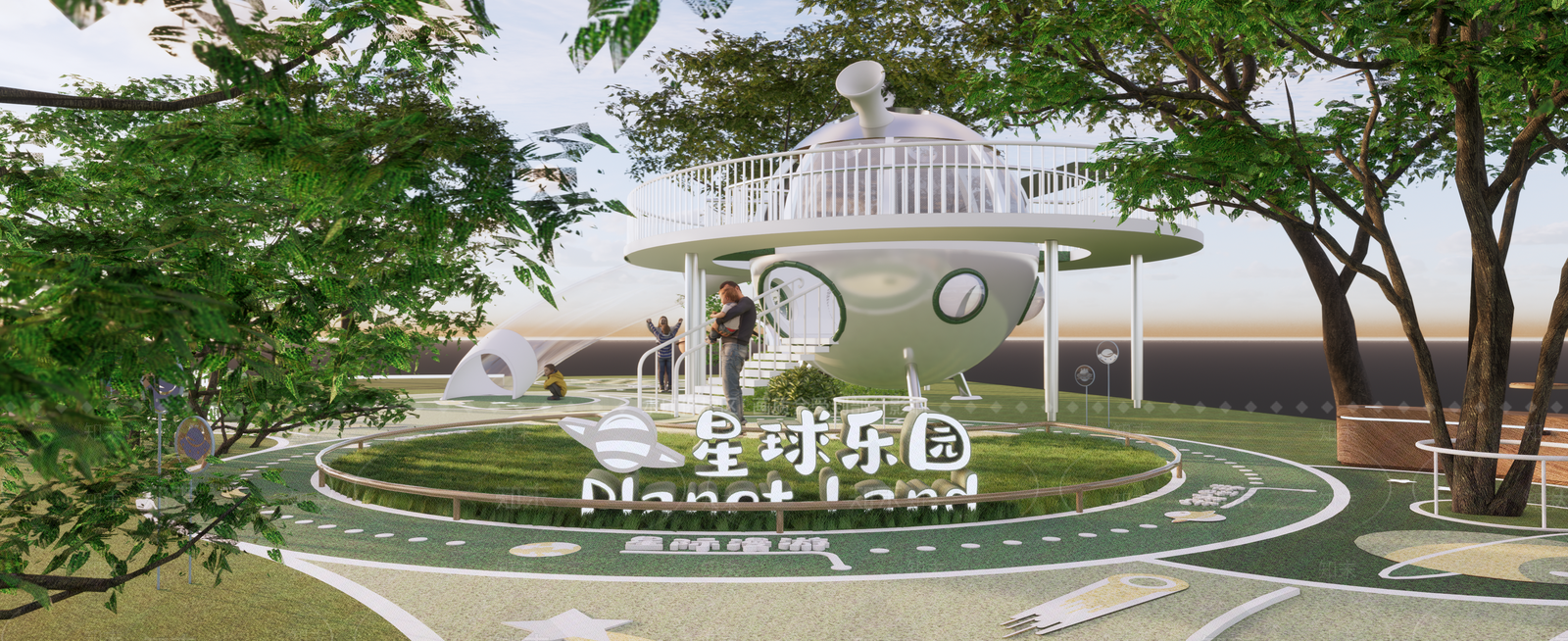 未来主义儿童游乐空间SU模型下载【ID:1233677581】