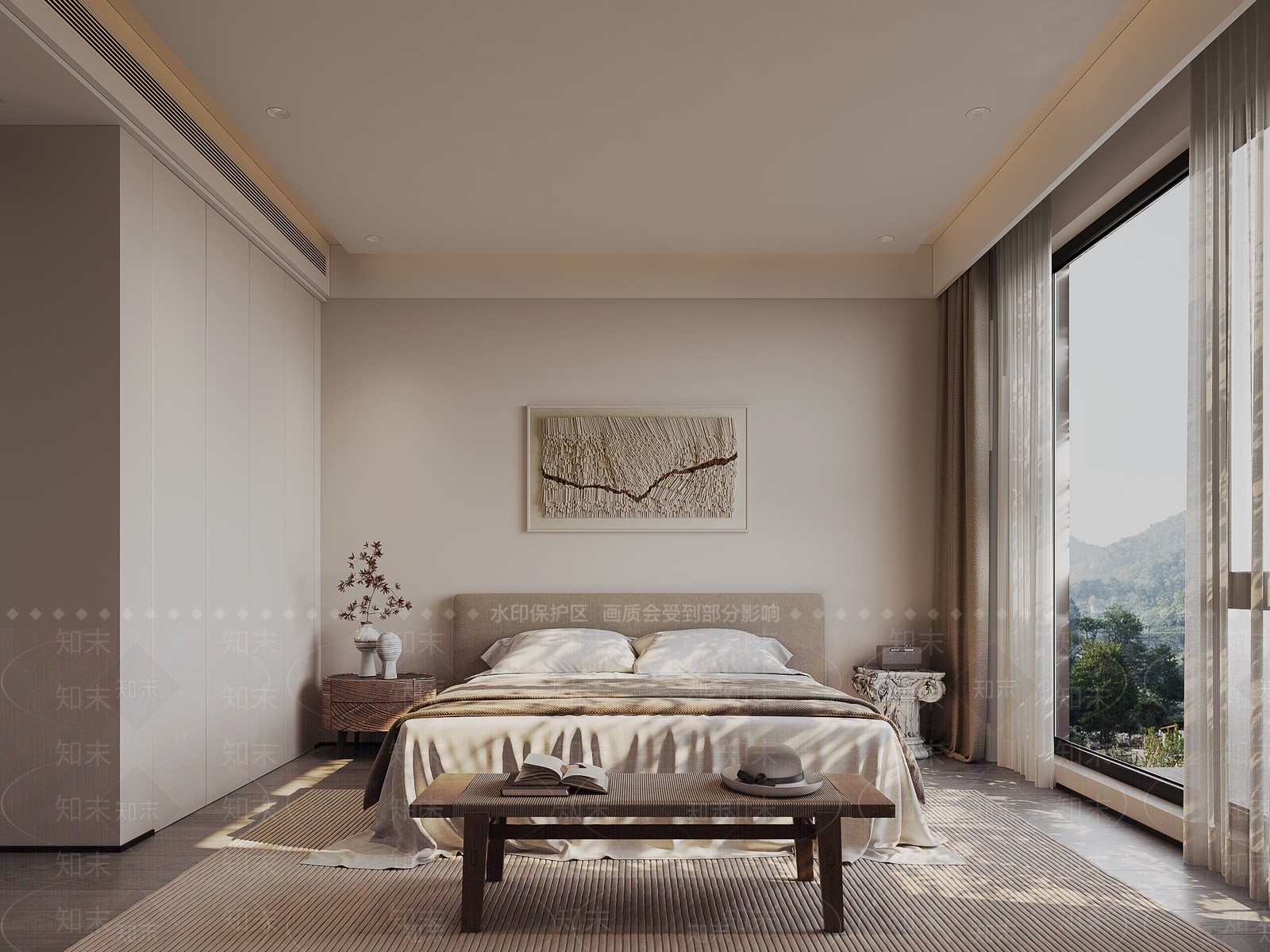 现代简约主卧3D模型下载【ID:1233674428】