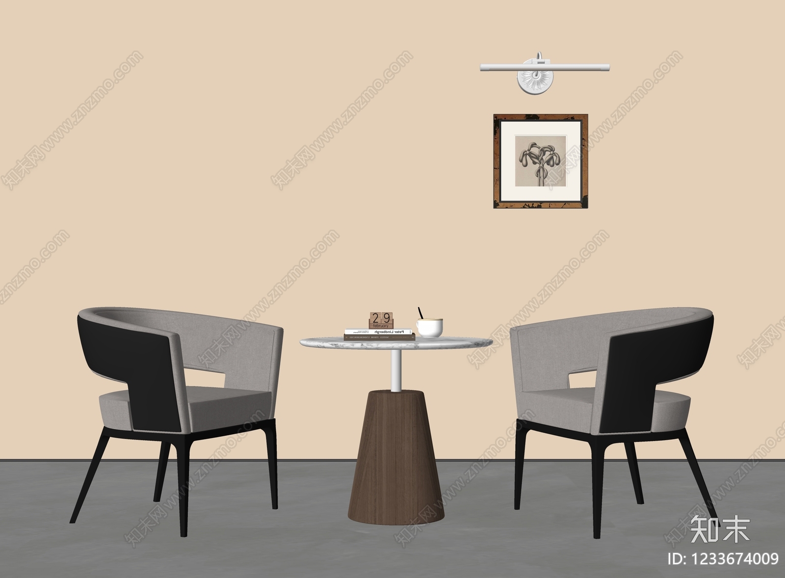 意式极简会议桌椅SU模型下载【ID:1233674009】