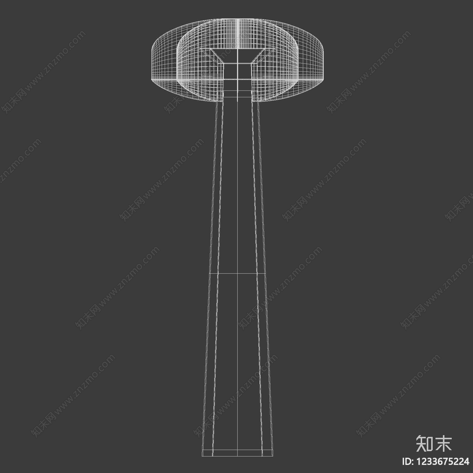 工业风落地灯3D模型下载【ID:1233675224】