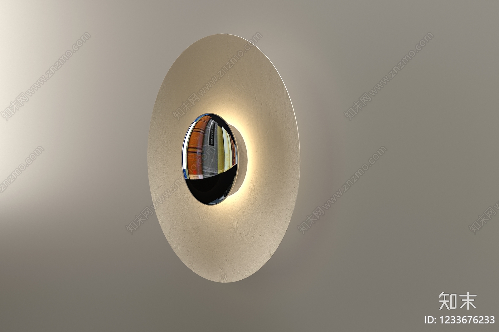 奶油风石膏壁灯3D模型下载【ID:1233676233】