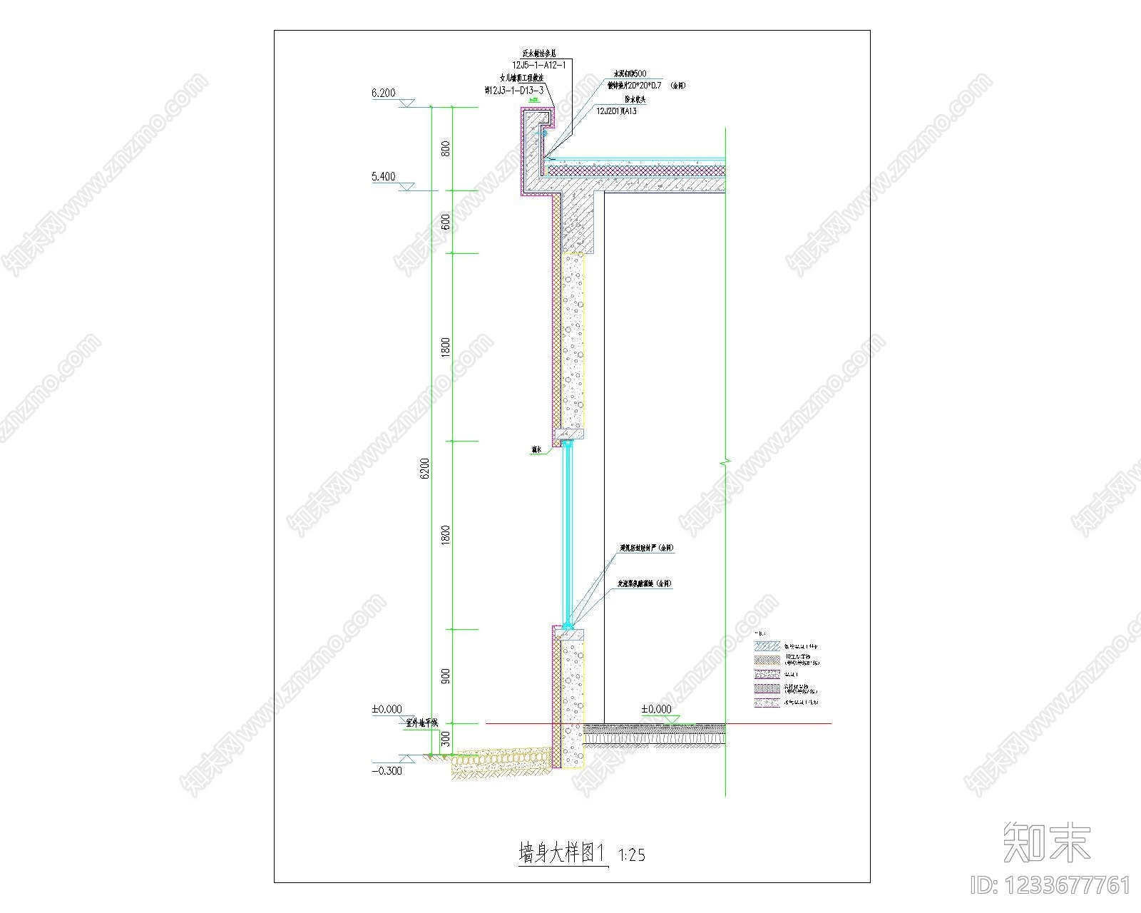 墙面节点CAD图纸