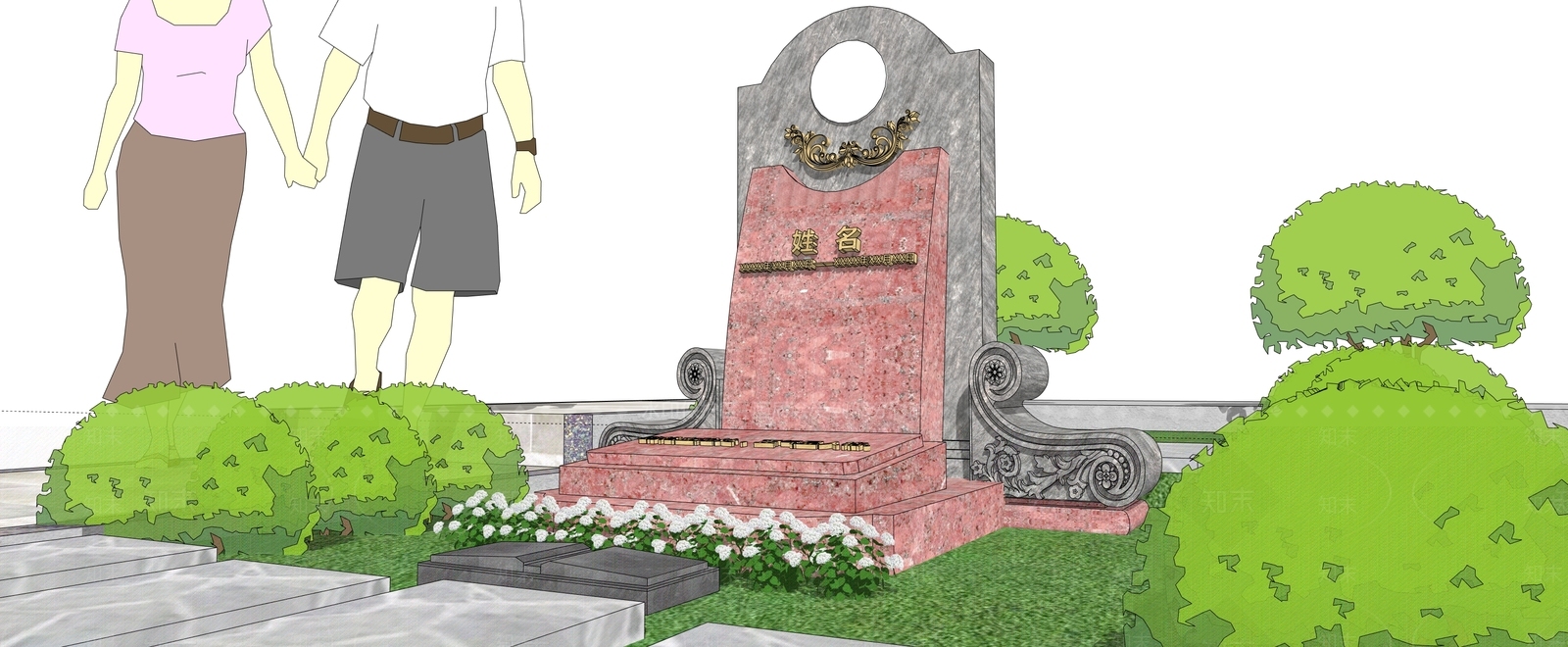 欧式雕塑SU模型下载【ID:1233679257】