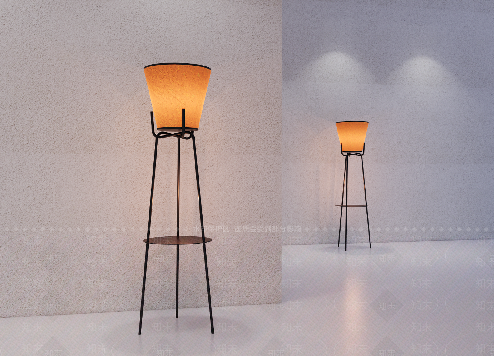北欧落地灯SU模型下载【ID:1233679792】