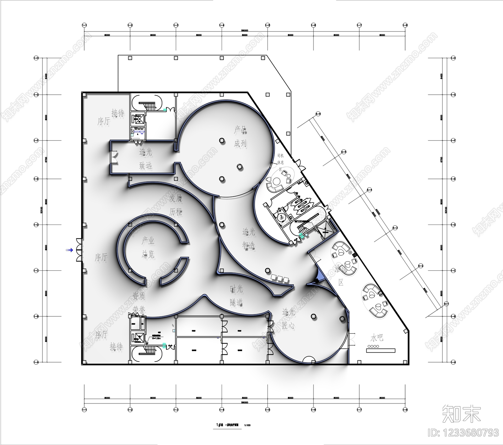 工装平面图cad施工图下载【ID:1233680793】