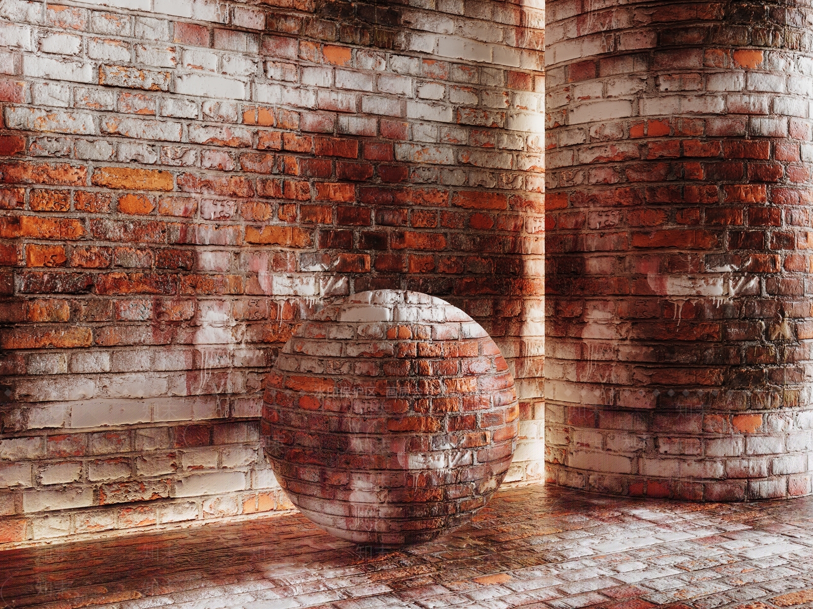工业风砖3D模型下载【ID:1233682306】