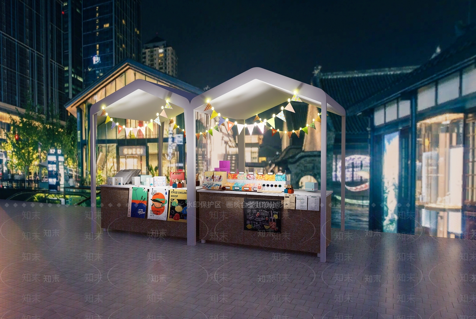 现代其他临建场景美陈SU模型下载【ID:1233683161】