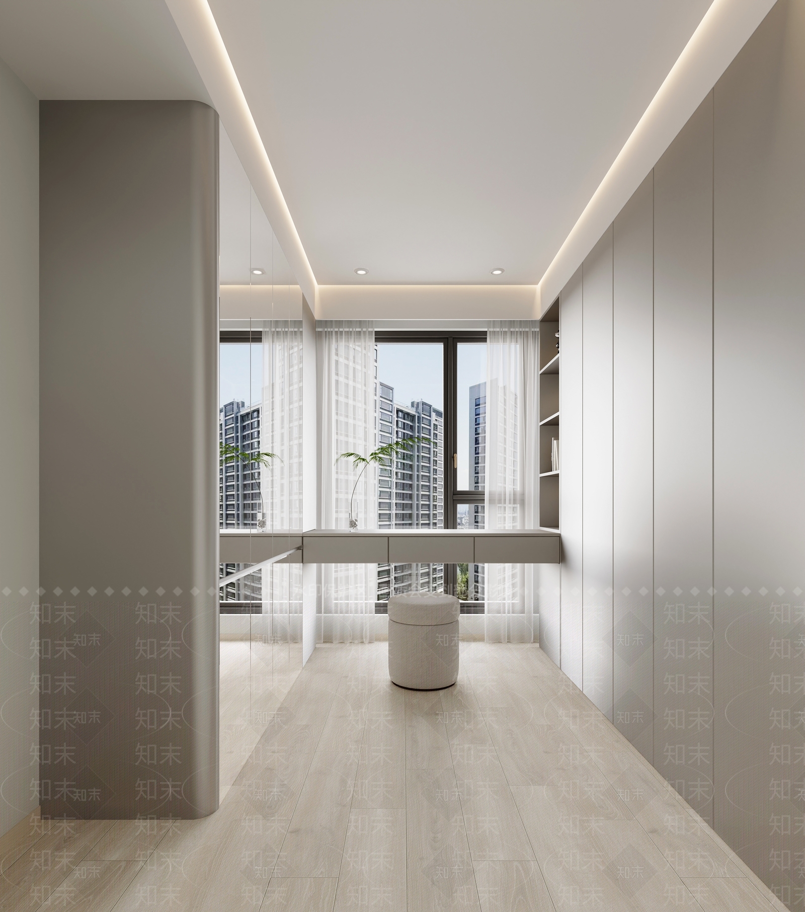 意式极简衣帽间3D模型下载【ID:1233685474】