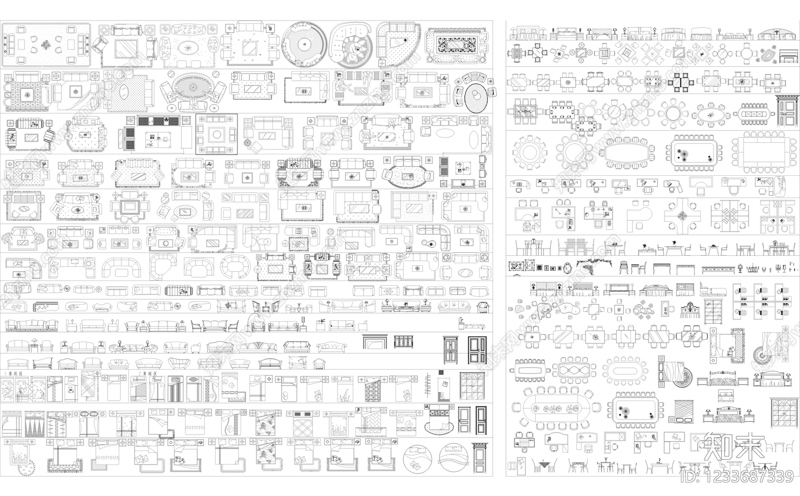 家具图库CAD图纸