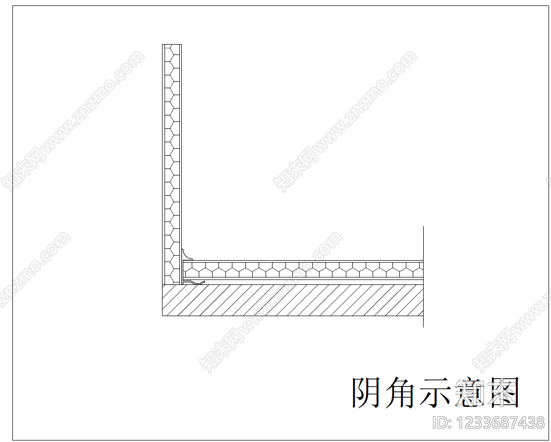 吊顶节点cad施工图下载【ID:1233687438】