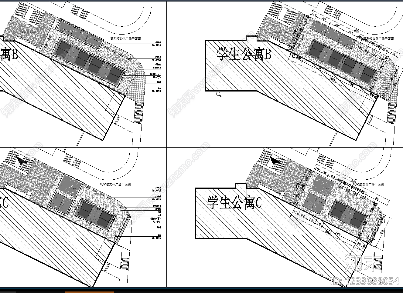 景观节点cad施工图下载【ID:1233688054】