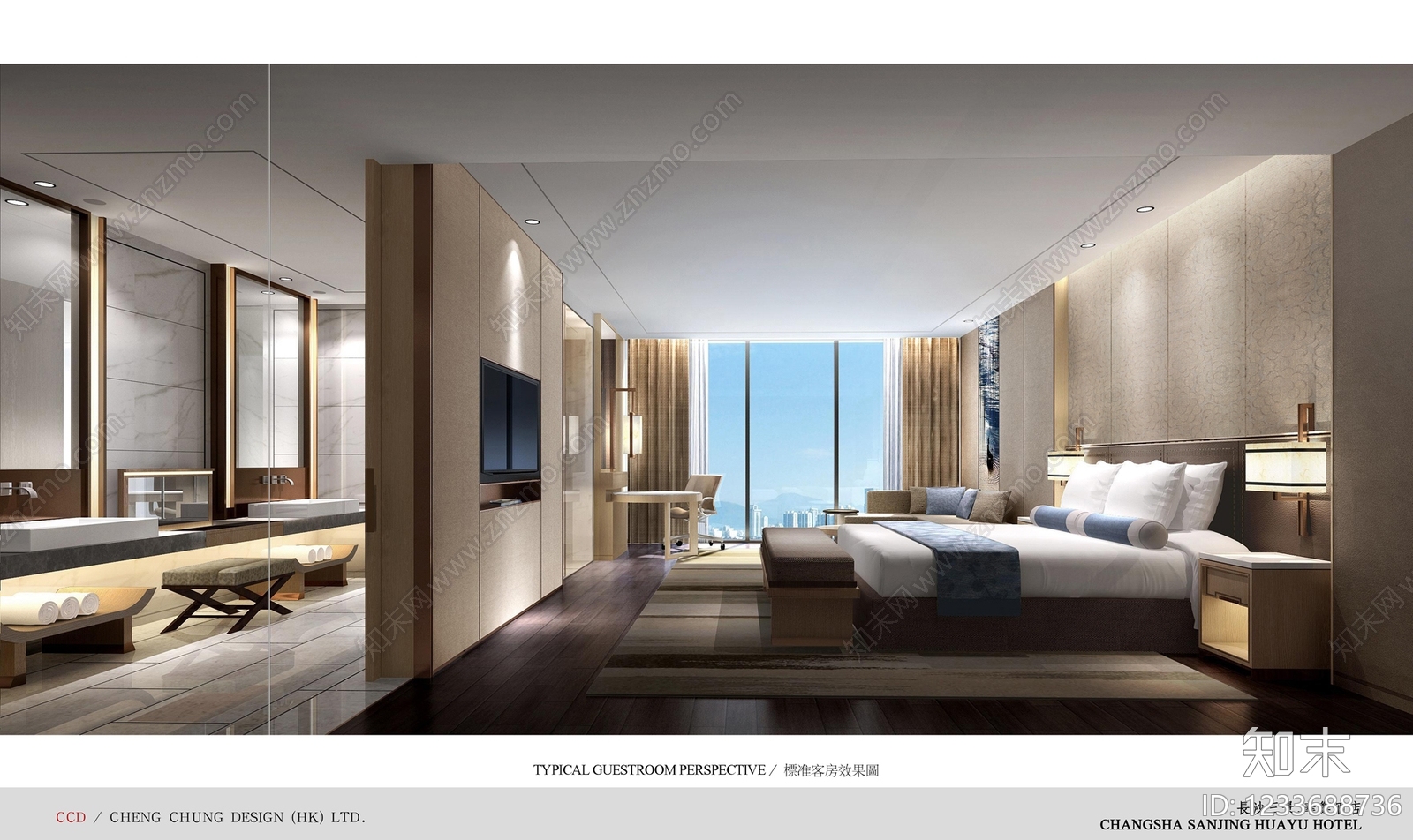 酒店客房cad施工图下载【ID:1233688736】