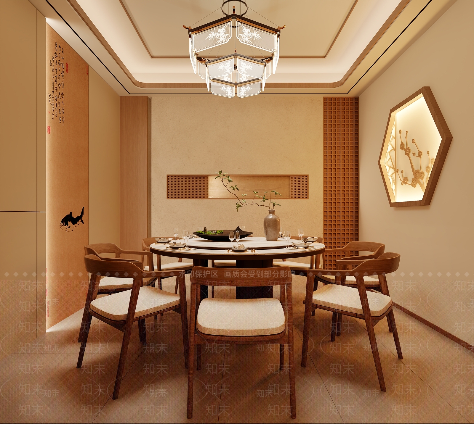 新中式包厢3D模型下载【ID:1233688799】
