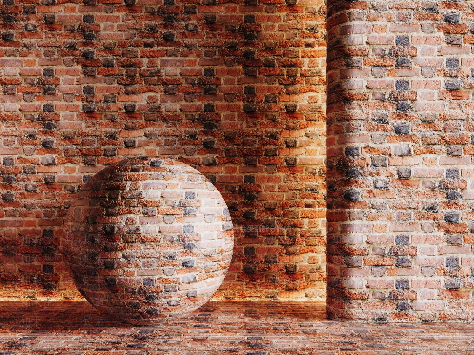 工业风砖3D模型下载【ID:1233690300】