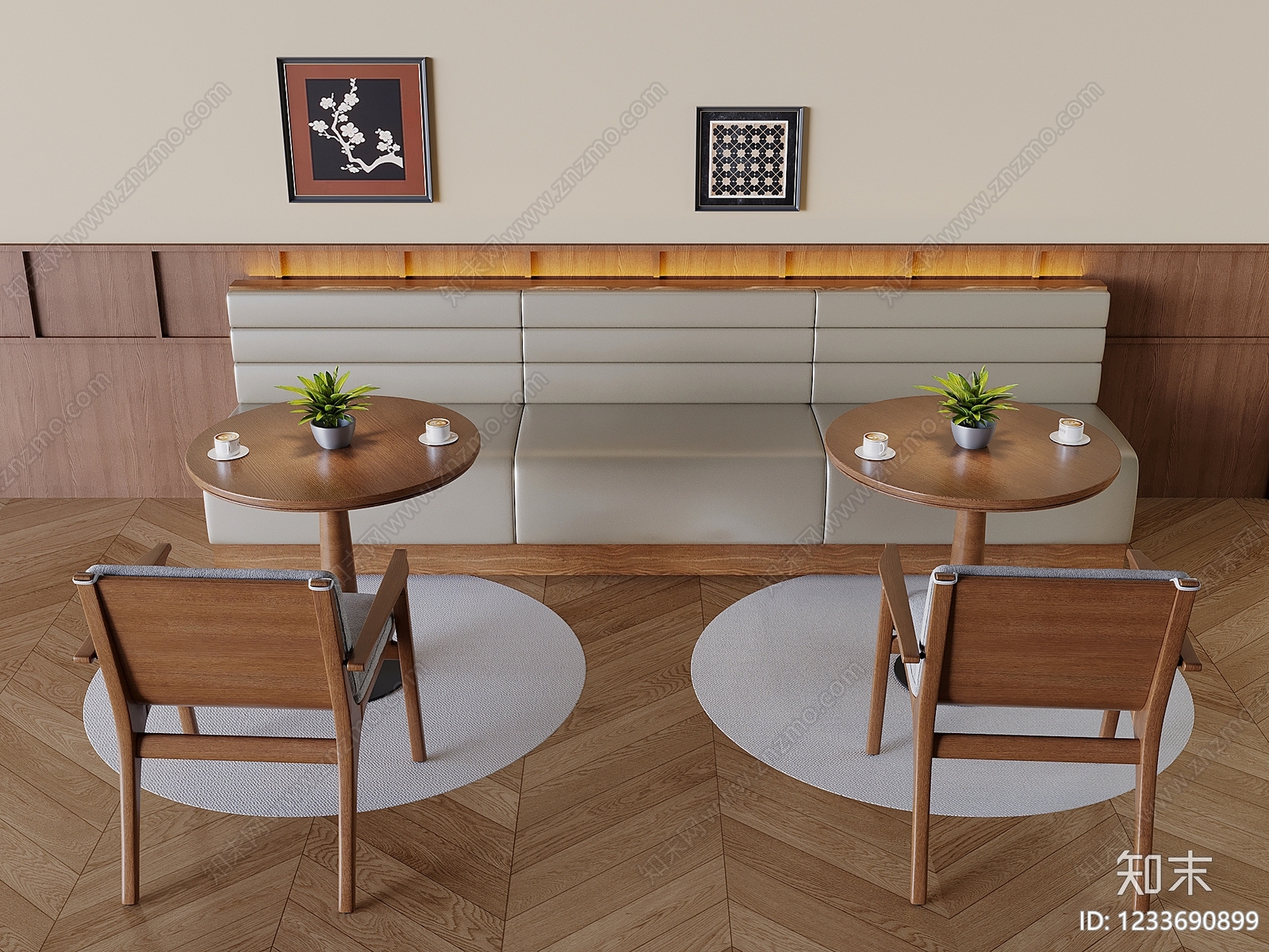 中古风休闲桌椅3D模型下载【ID:1233690899】