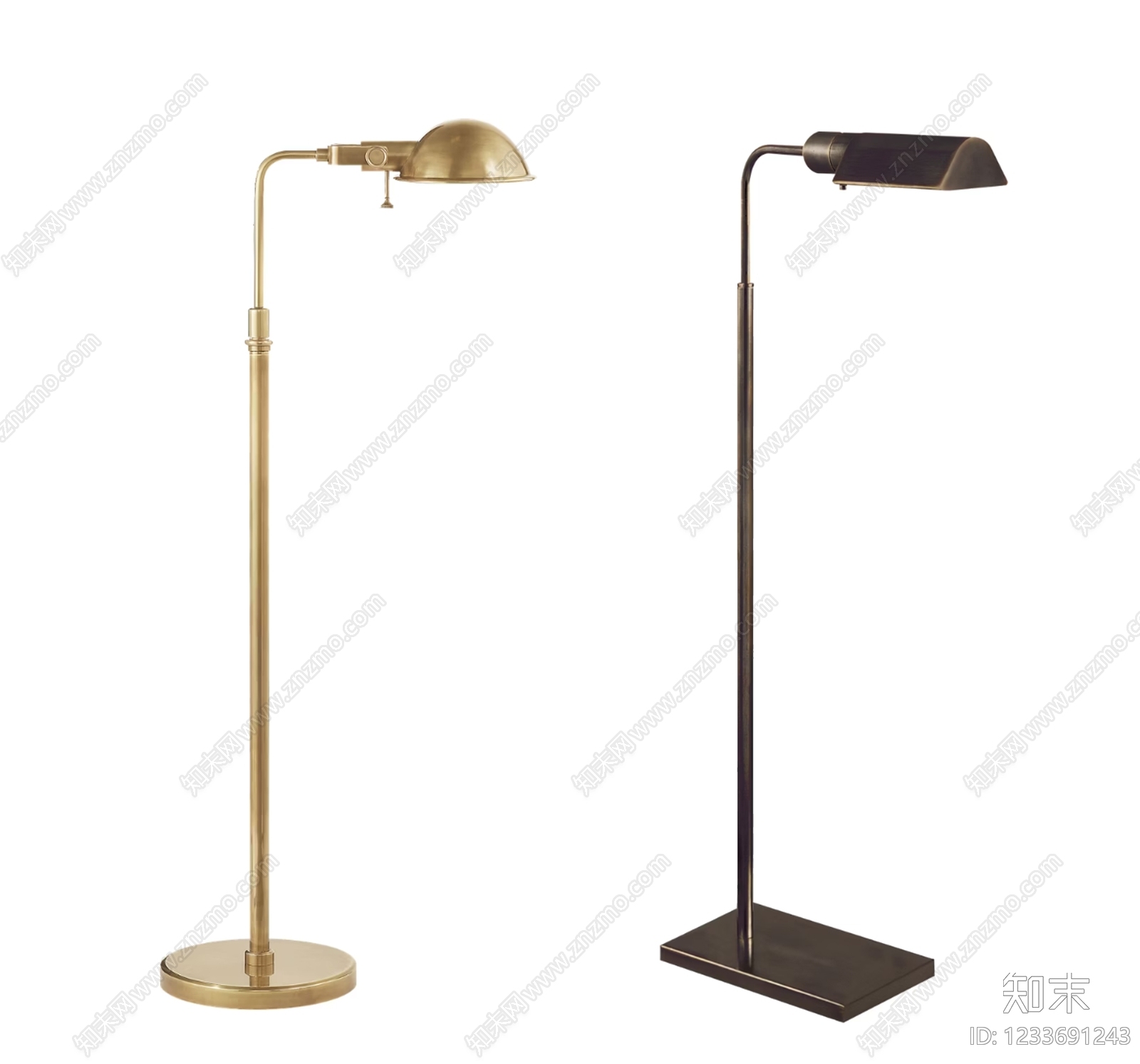 中古风落地灯SU模型下载【ID:1233691243】