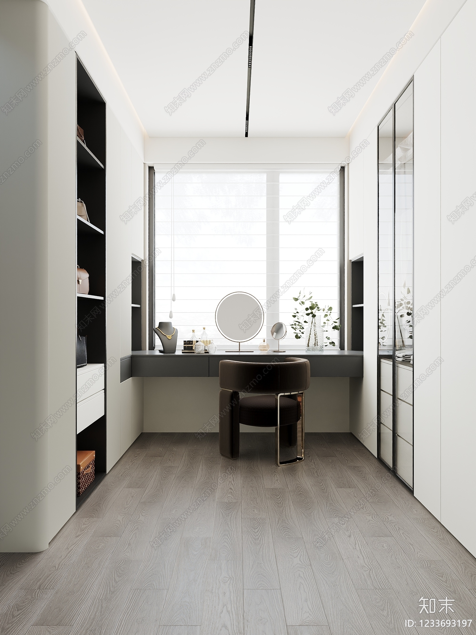 意式极简衣帽间3D模型下载【ID:1233693197】