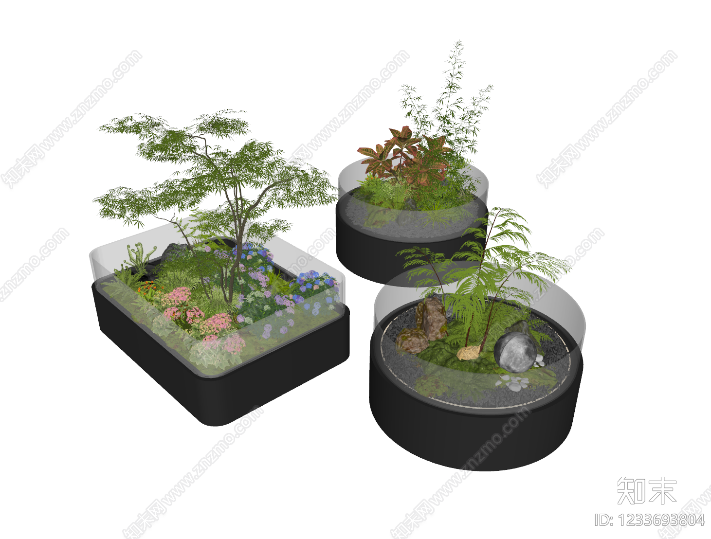 现代花境SU模型下载【ID:1233693804】