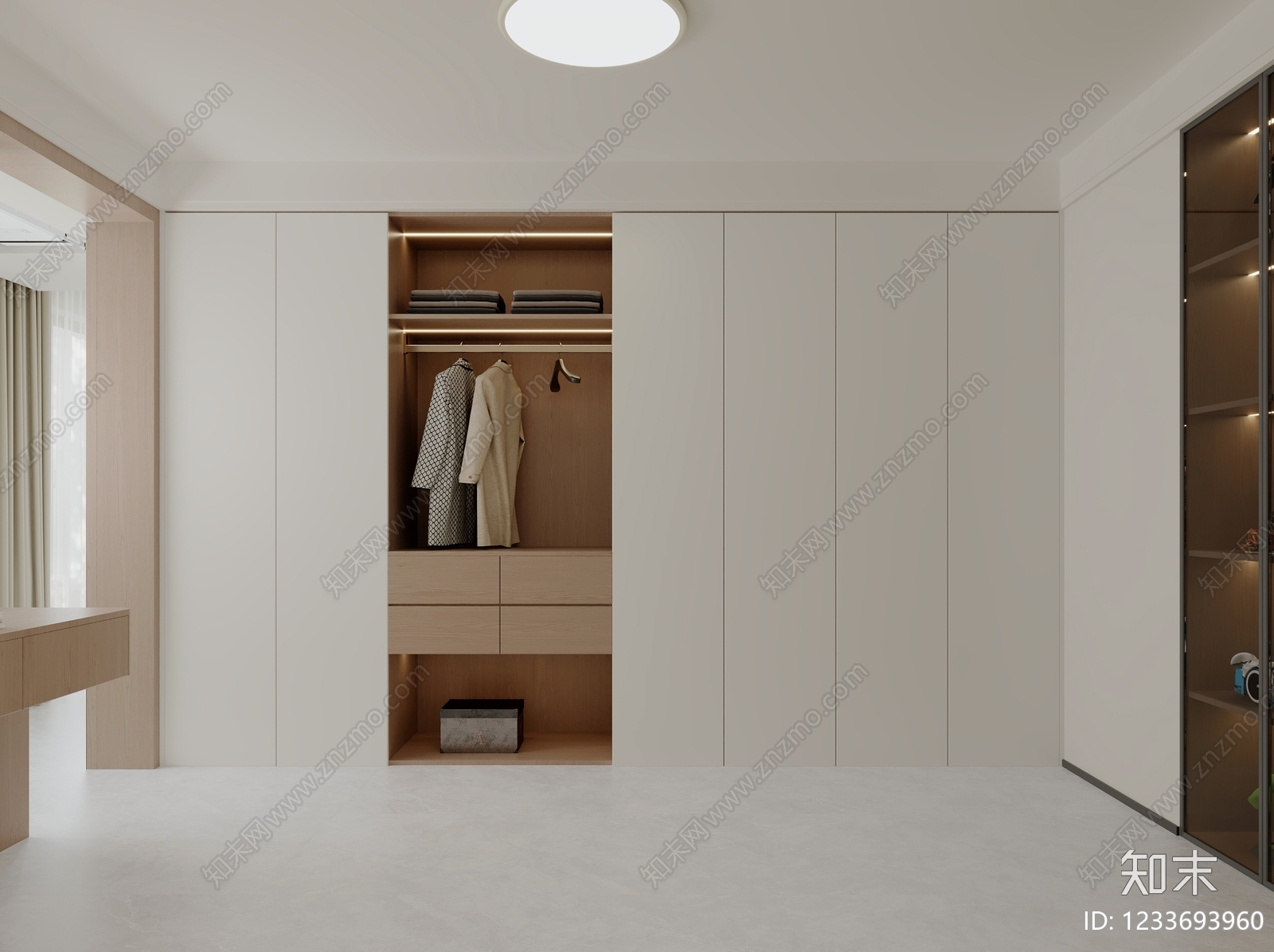 现代简约家居卧室3D模型下载【ID:1233693960】