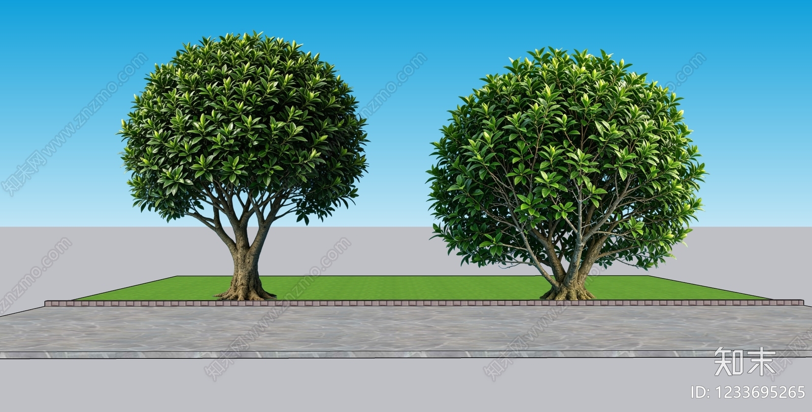 极简乔木SU模型下载【ID:1233695265】