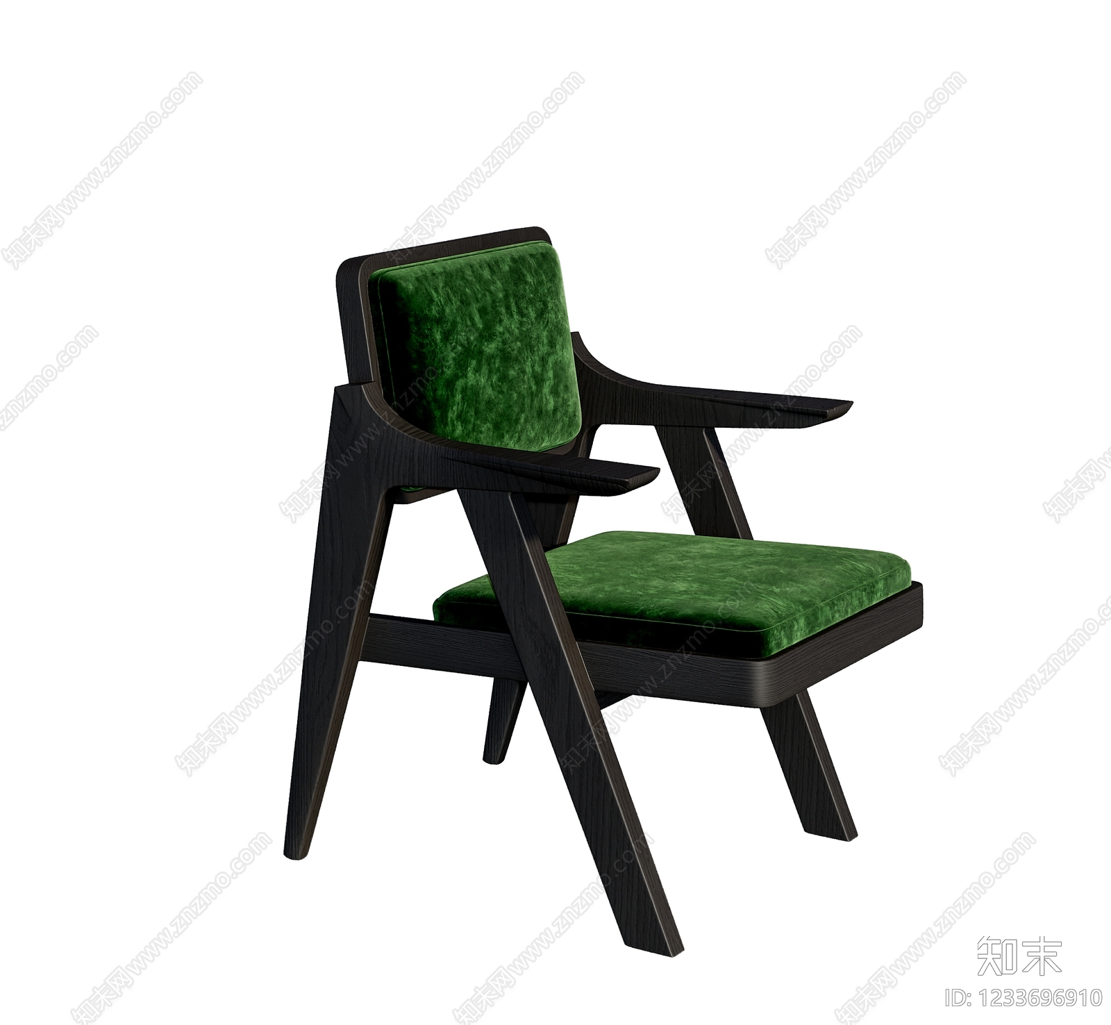 中古风休闲椅3D模型下载【ID:1233696910】