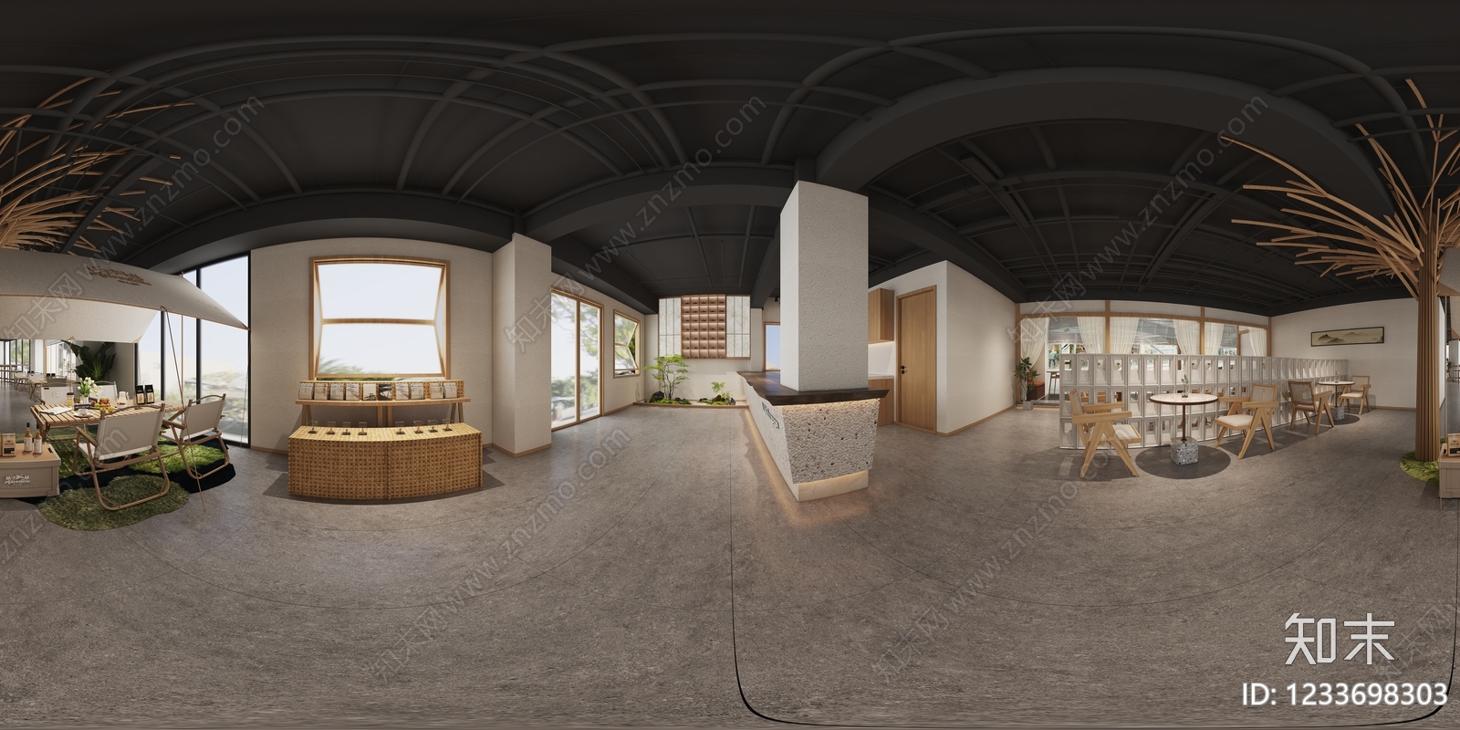 原木风茶馆3D模型下载【ID:1233698303】