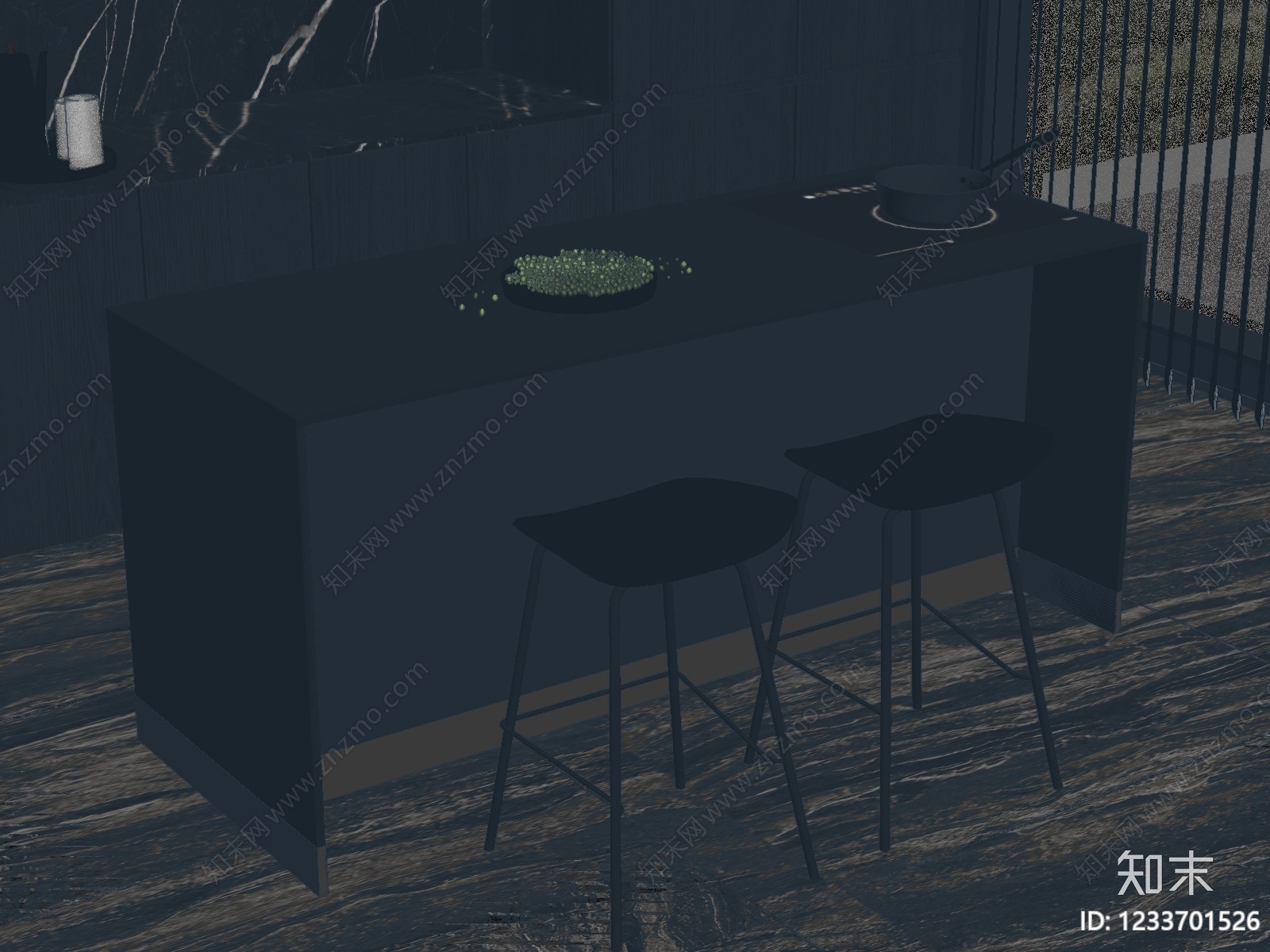 轻奢岛台3D模型下载【ID:1233701526】