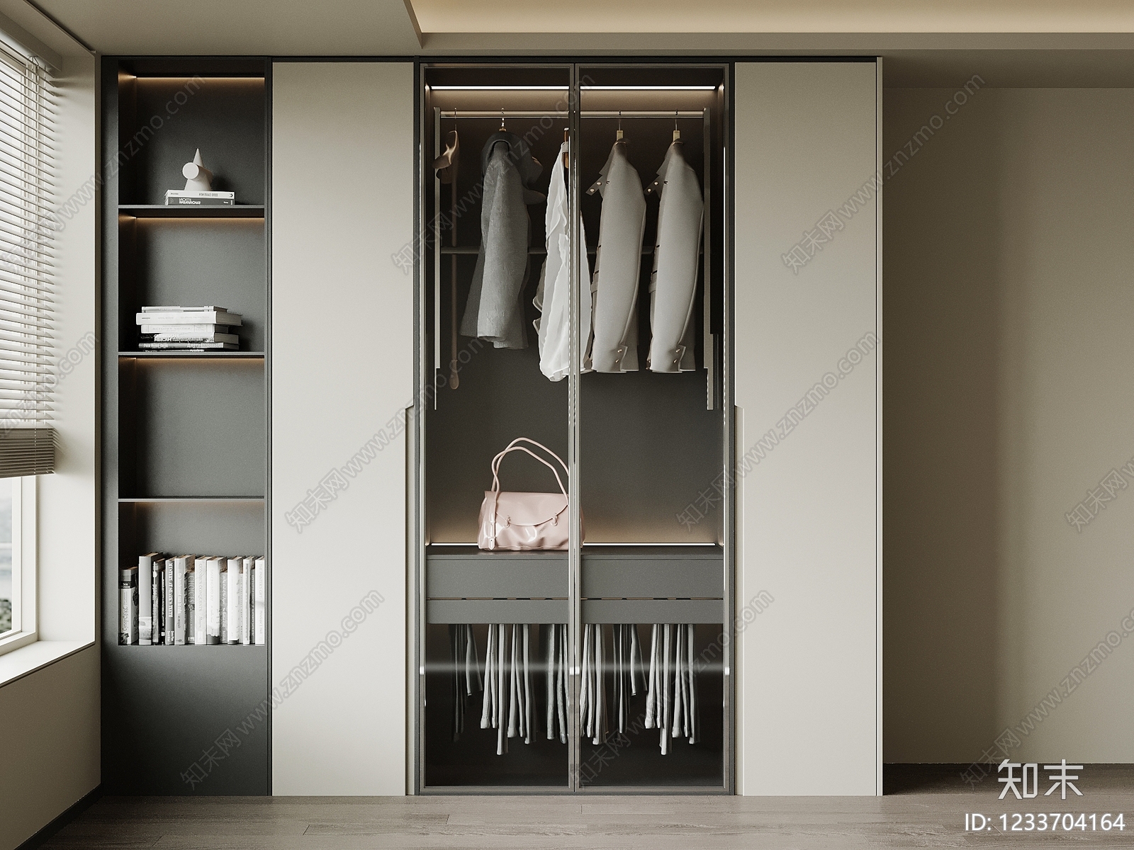 意式极简衣柜3D模型下载【ID:1233704164】