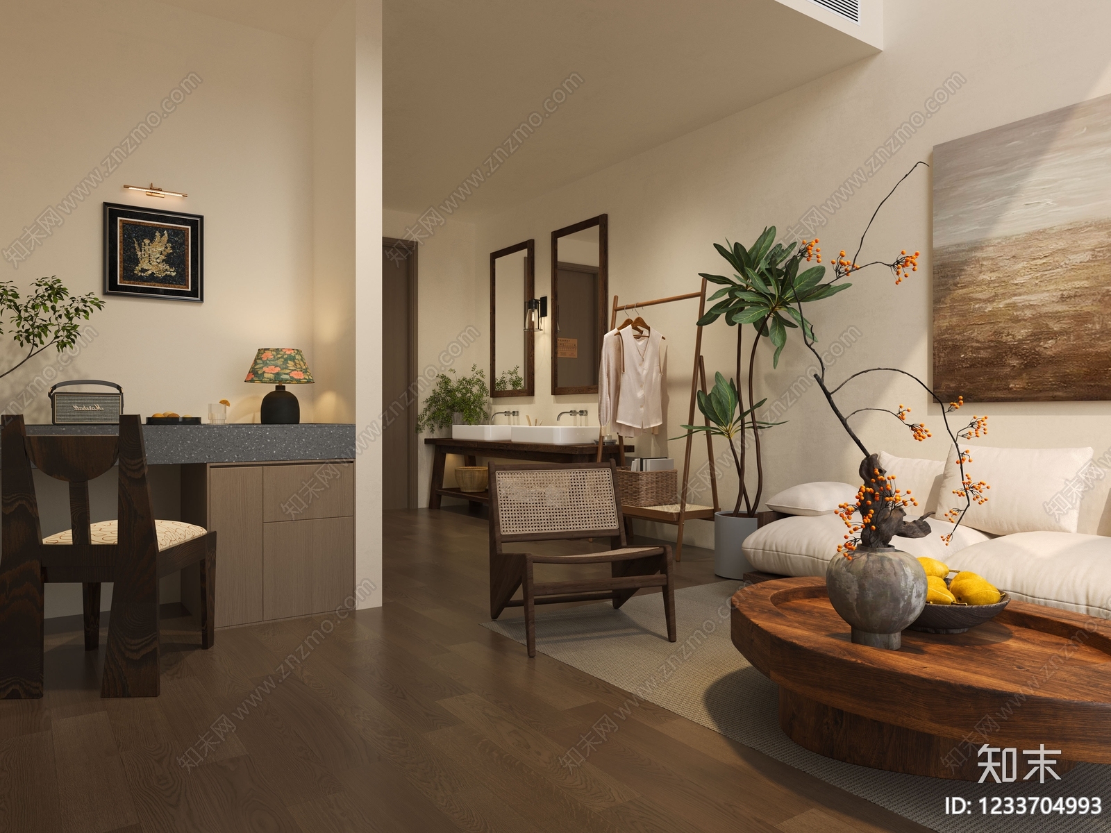 侘寂民宿3D模型下载【ID:1233704993】
