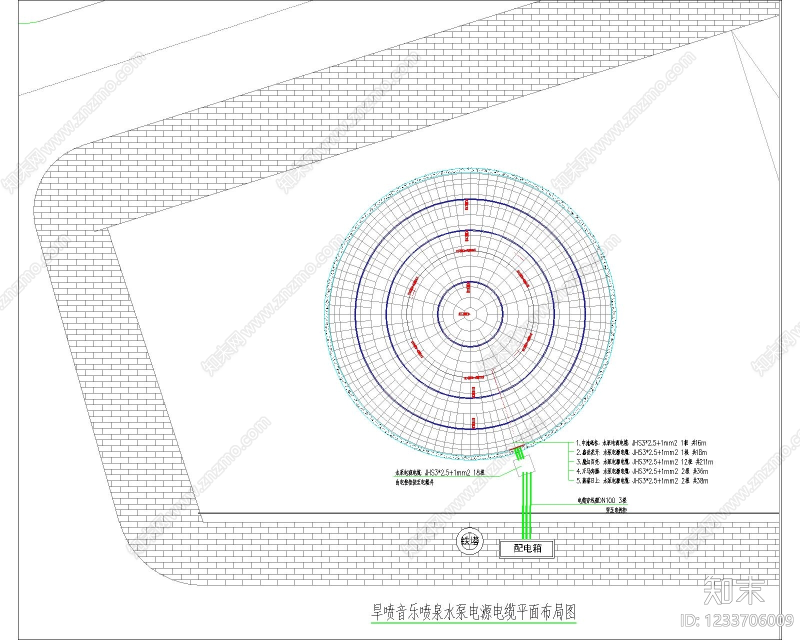 喷泉水景cad施工图下载【ID:1233706009】
