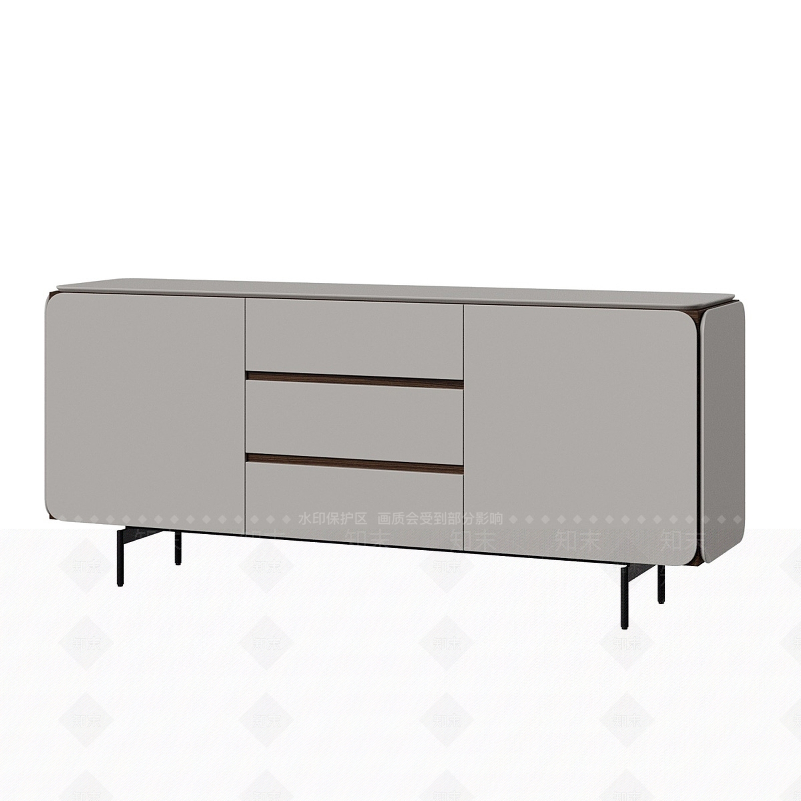 意式极简餐边柜3D模型下载【ID:1233710767】