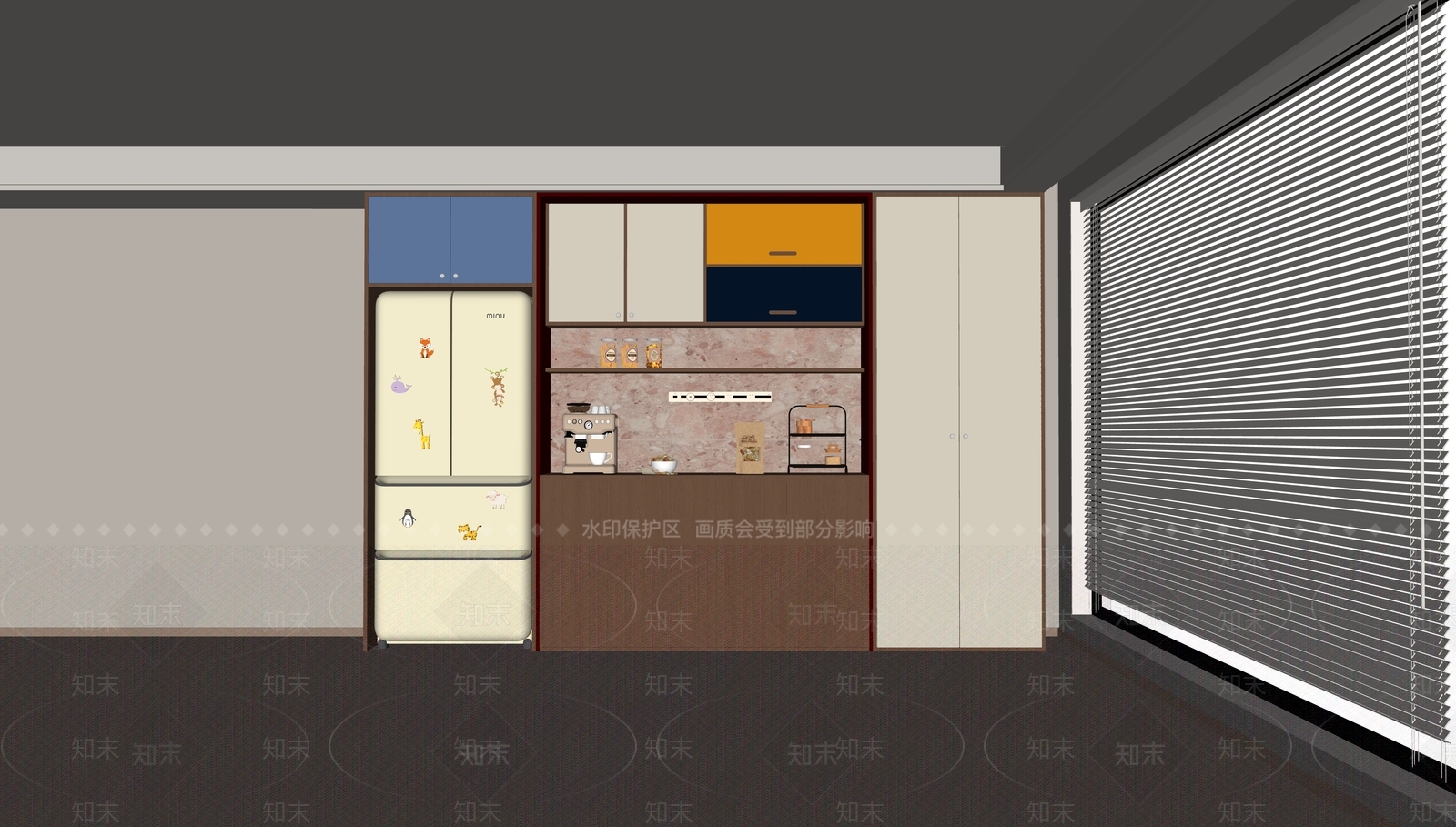 现代简约开放式厨房SU模型下载【ID:1233712516】