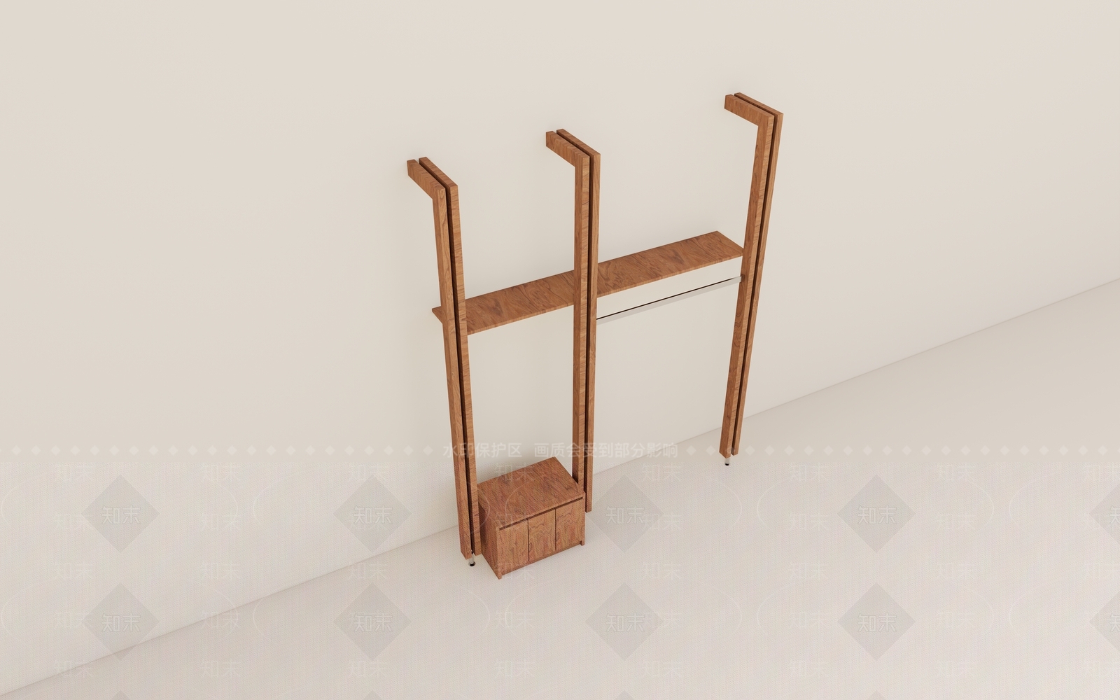 极简晾衣架SU模型下载【ID:1233712841】