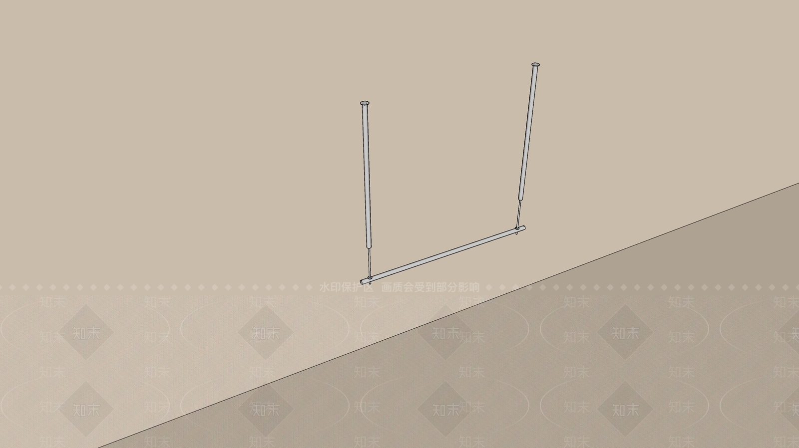 极简晾衣架SU模型下载【ID:1233713442】