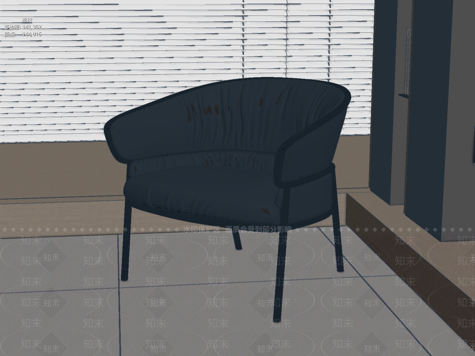 意式极简单人沙发3D模型下载【ID:1233714302】