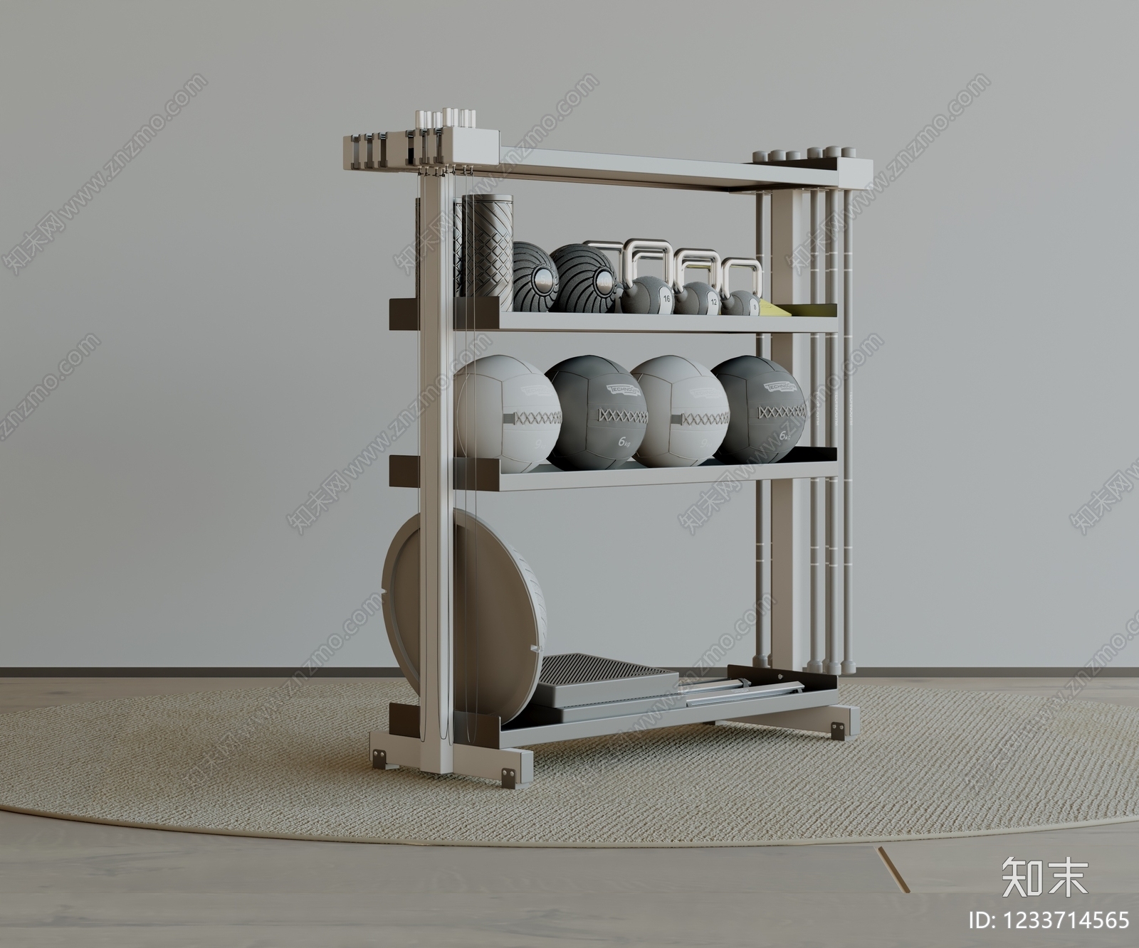 现代简约置物架3D模型下载【ID:1233714565】