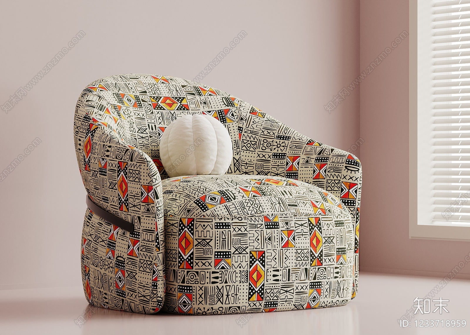 波西米亚单人沙发3D模型下载【ID:1233718959】