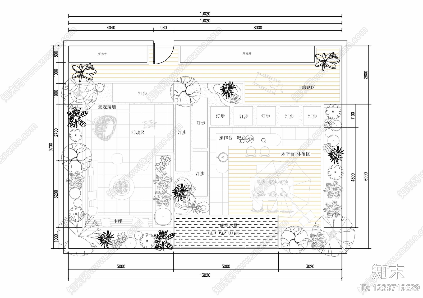 庭院cad施工图下载【ID:1233719629】