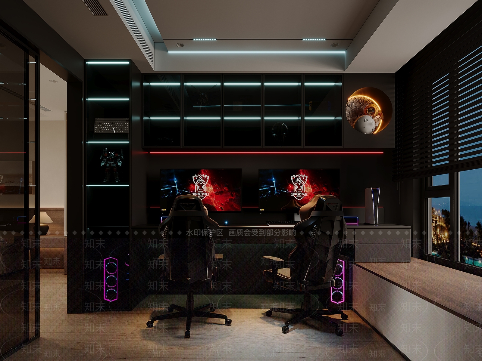 现代书房3D模型下载【ID:1233719914】