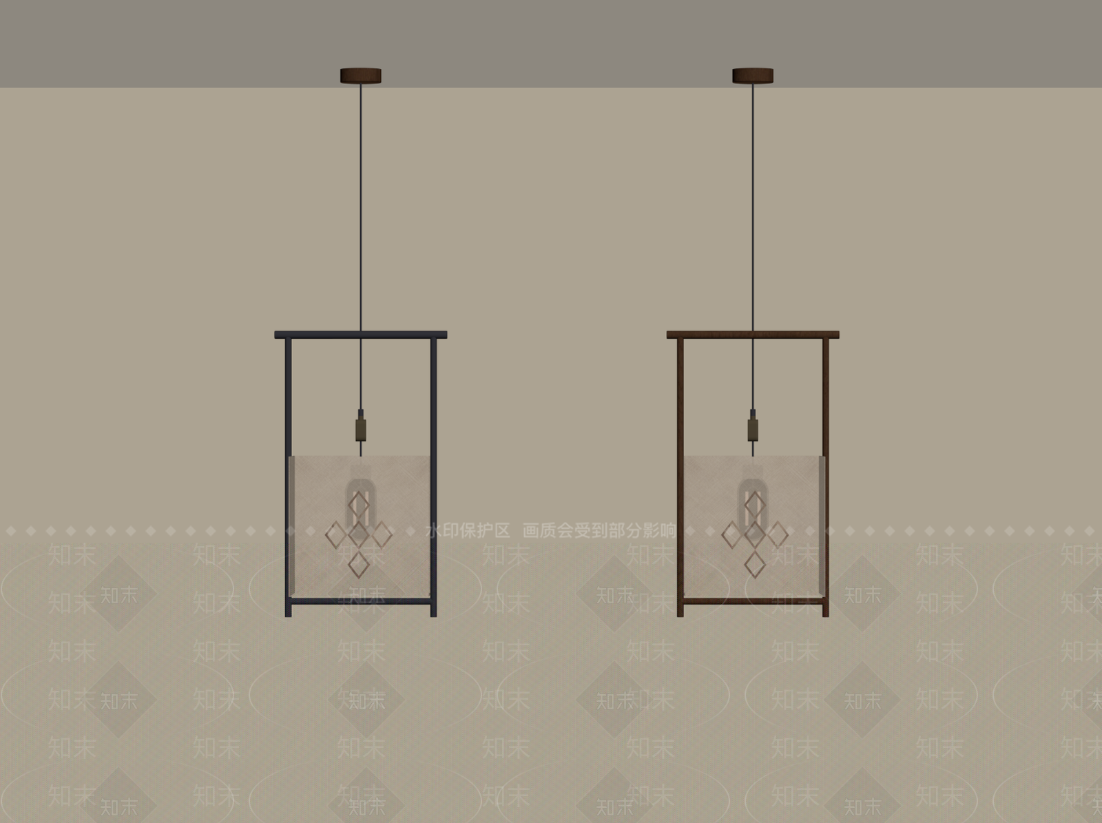 新中式吊灯组合SU模型下载【ID:1233720282】