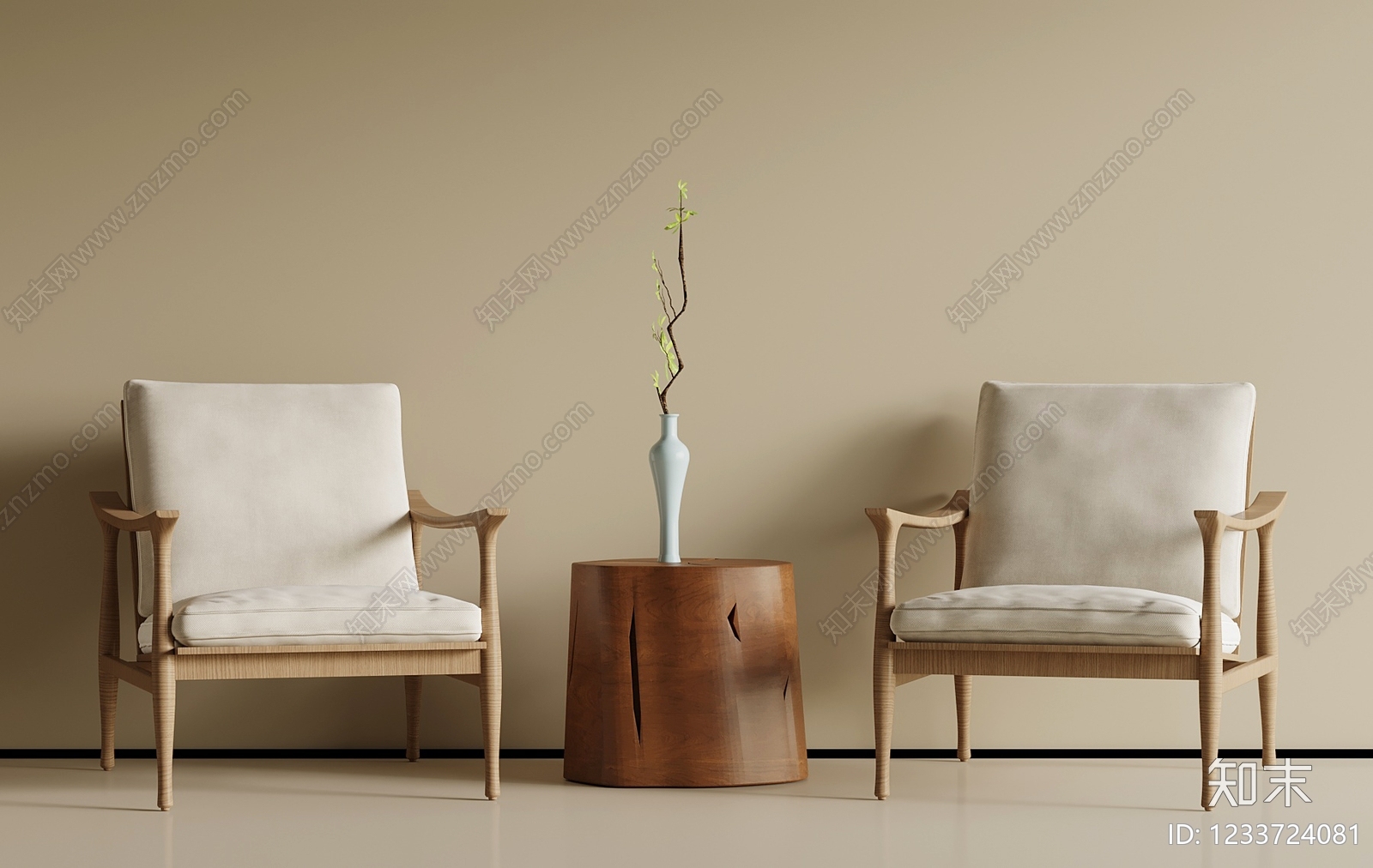 新中式休闲桌椅3D模型下载【ID:1233724081】