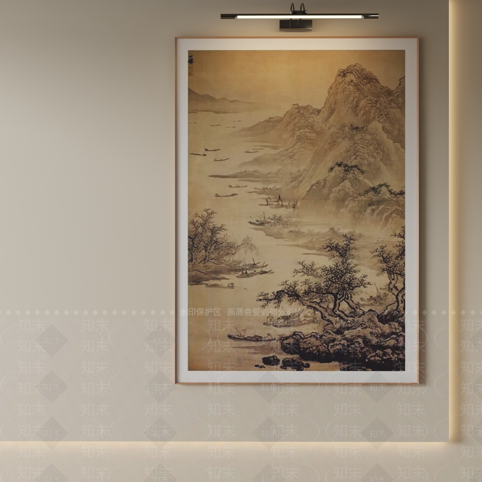新中式山水画3D模型下载【ID:1233727918】