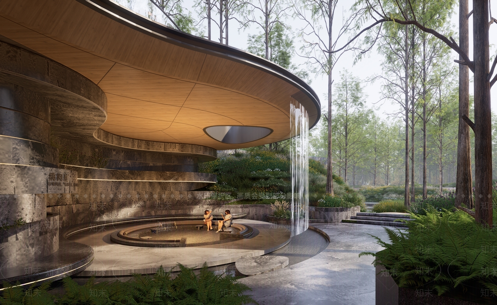 新中式景观小公建SU模型下载【ID:1233728886】