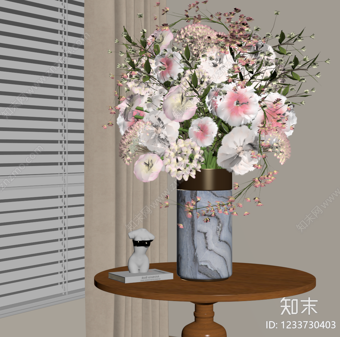 轻奢花瓶SU模型下载【ID:1233730403】