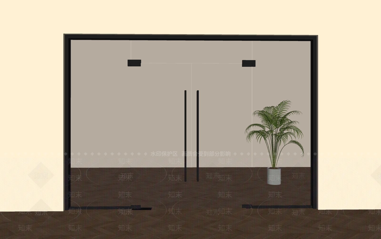 奶油风双开门SU模型下载【ID:1233732126】