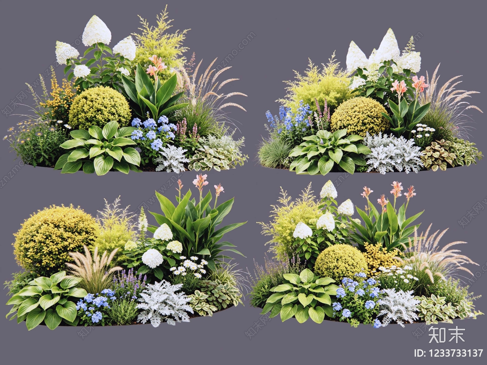 现代主义花境SU模型下载【ID:1233733137】